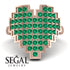 Full Heart Emerald Ring - Zara No. 5