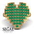 Full Heart Emerald Ring - Zara No. 4