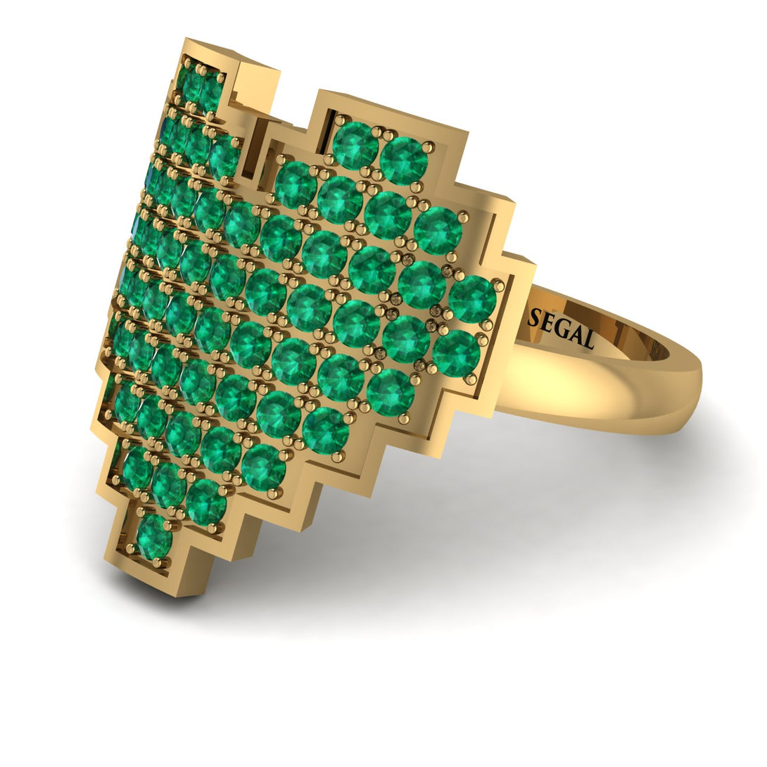 Full Heart Emerald Ring - Zara No. 4