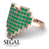 Full Heart Emerald Ring - Zara No. 5