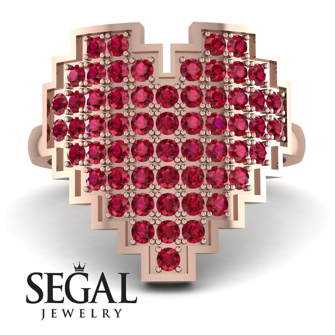 Full Heart Ruby Ring - Zara No. 11
