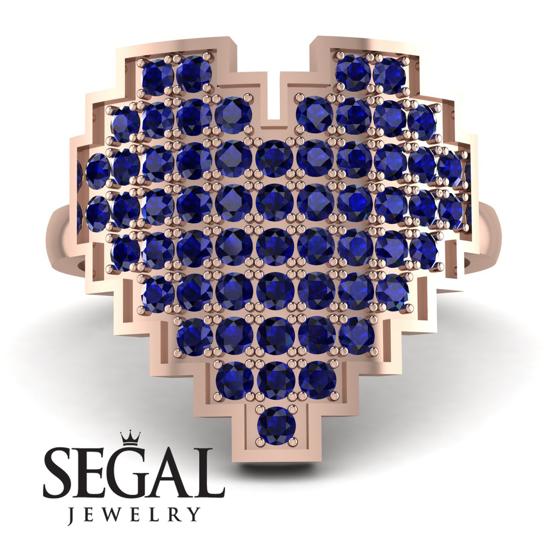 Full Heart Sapphire Ring - Zara No. 14