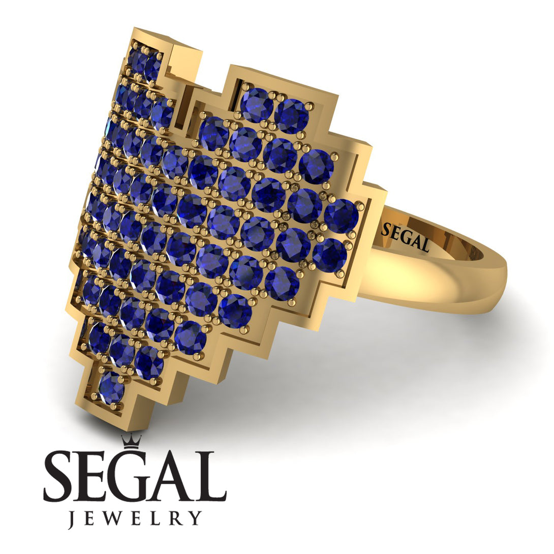 Full Heart Sapphire Ring - Zara No. 13