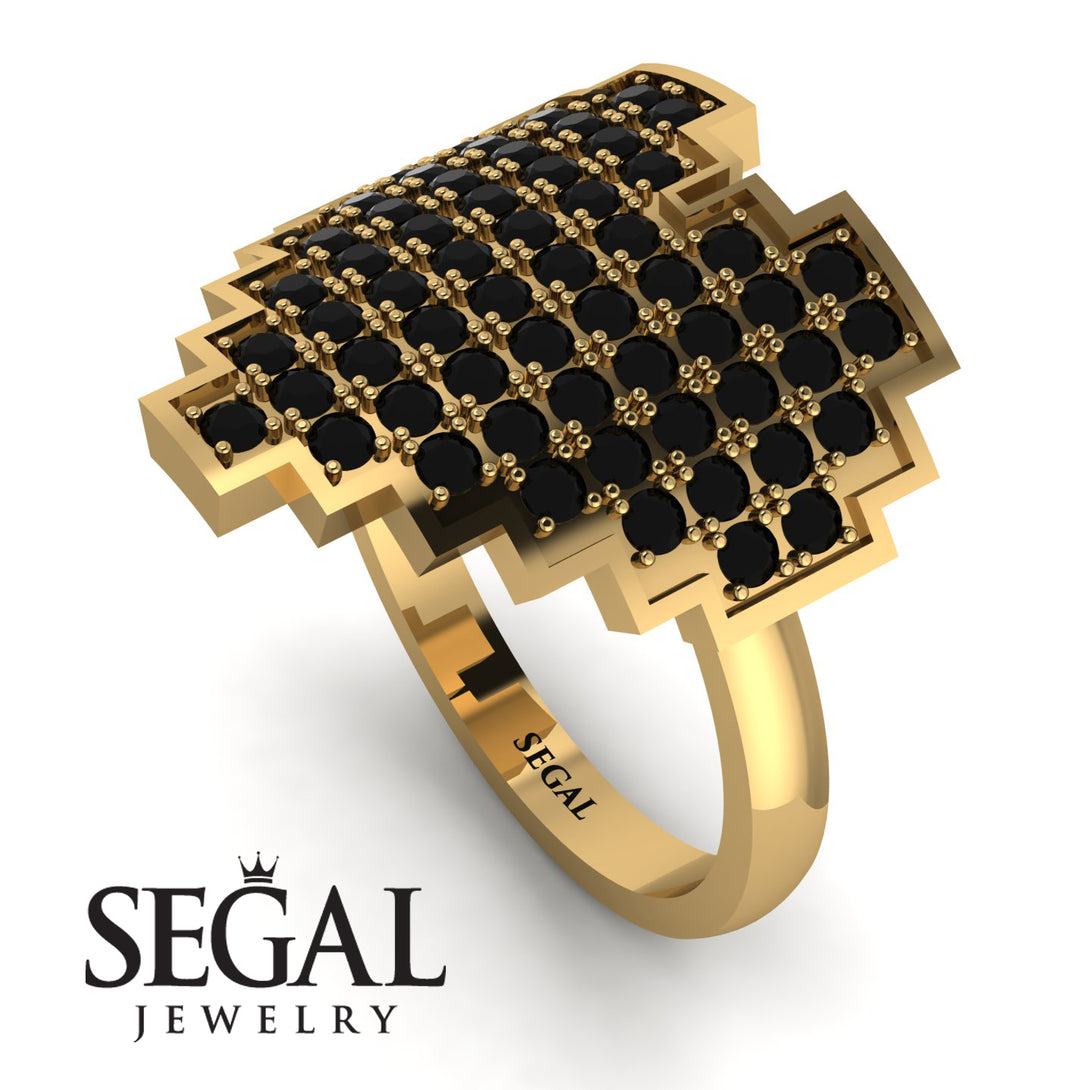 Full Heart Black Diamond Ring - Zara No. 7