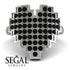 Full Heart Black Diamond Ring - Zara No. 9 image 3