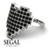 Full Heart Black Diamond Ring - Zara No. 9