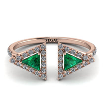 Triangle Emerald Open Ring - Nevaeh No. 5 image 1