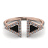 Triangle Black Diamond Open Ring - Nevaeh No. 8 image 1