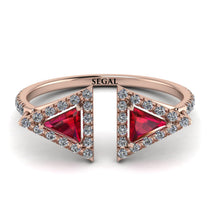 Triangle Ruby Open Ring - Nevaeh No. 11 image 1