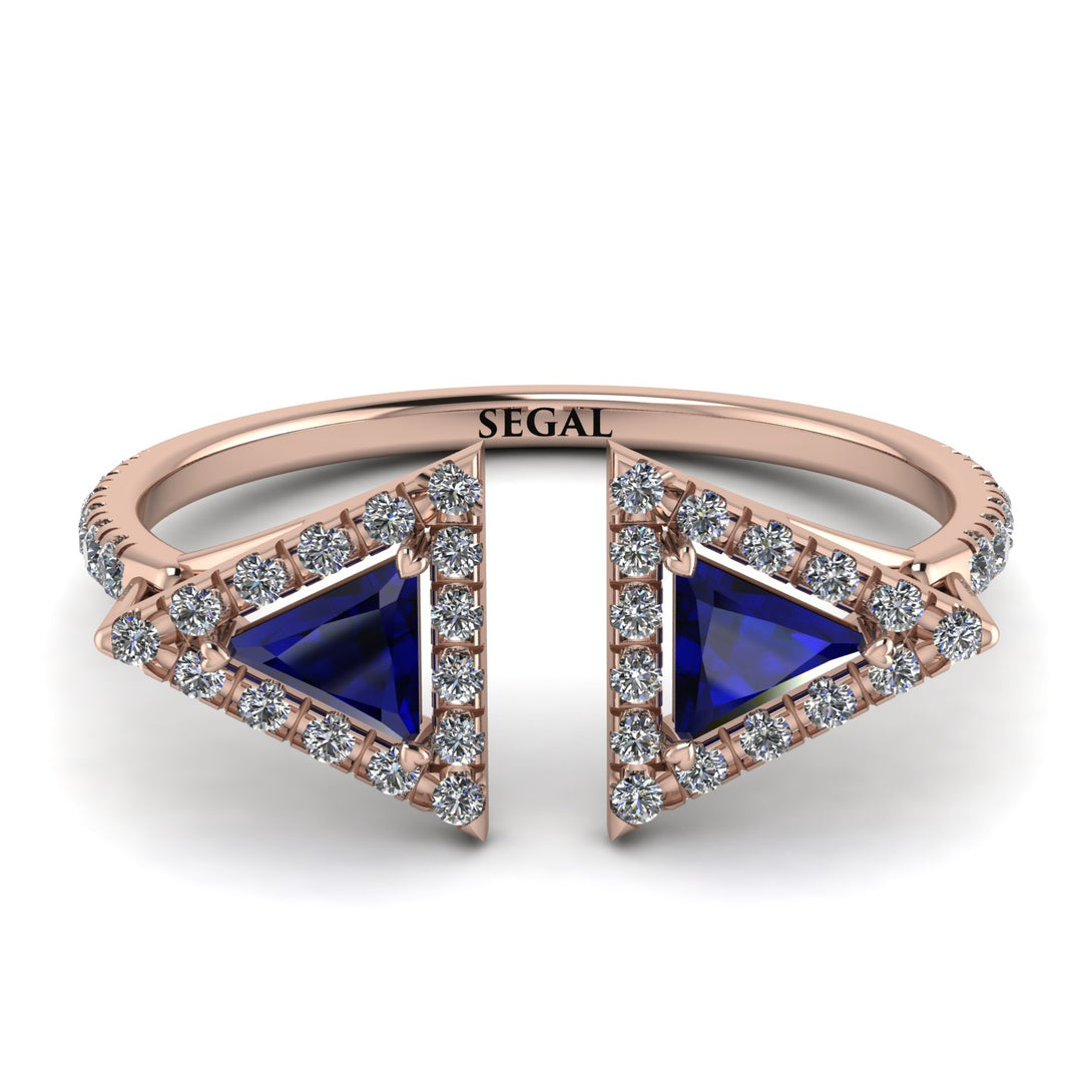 Triangle Sapphire Open Ring - Nevaeh No. 14