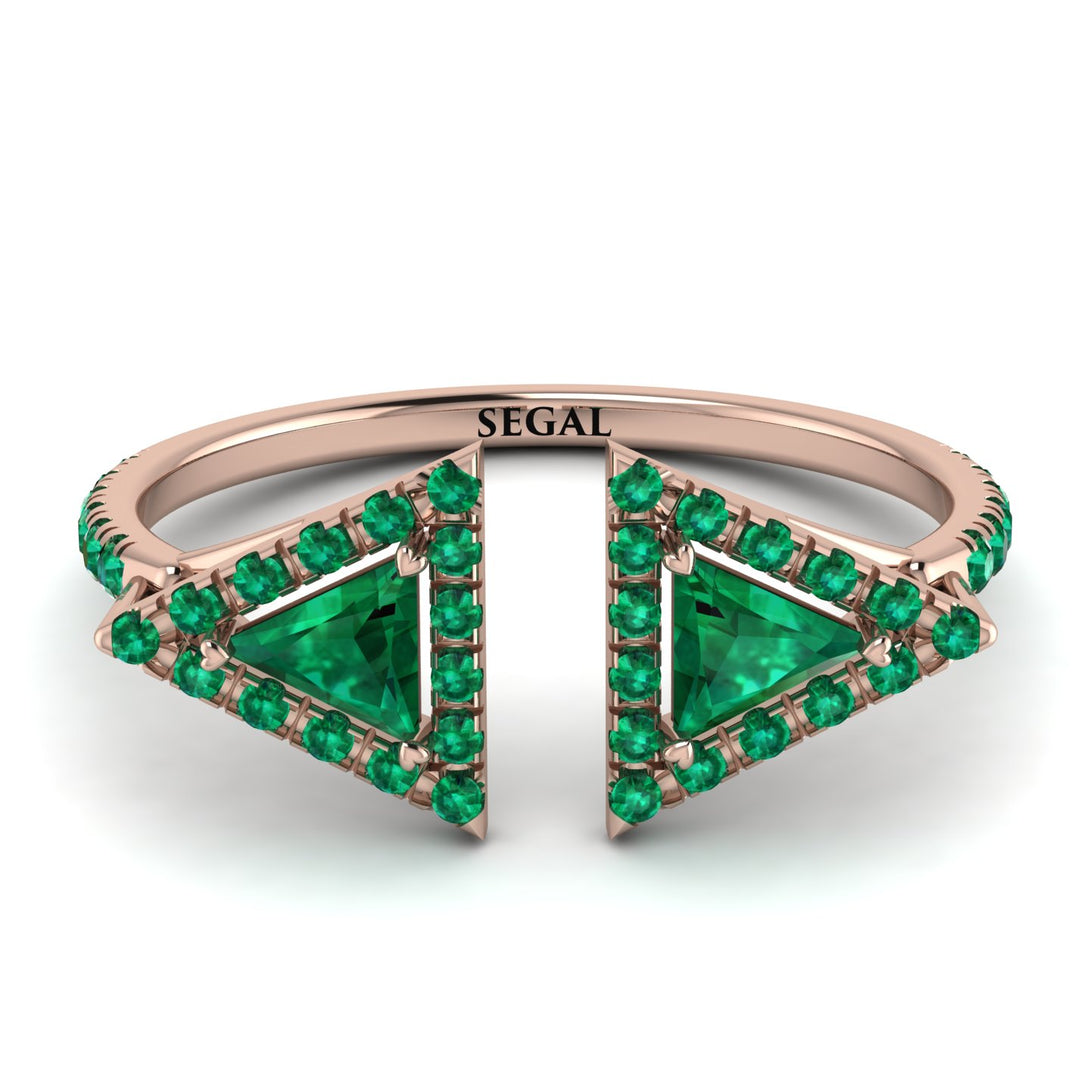 Triangle Emerald Open Ring - Nevaeh No. 20