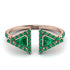 Triangle Emerald Open Ring - Nevaeh No. 20 image 1