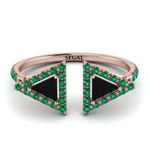 Triangle Black Diamond Open Ring - Nevaeh No. 23 image 1