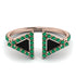 Triangle Black Diamond Open Ring - Nevaeh No. 23 image 1