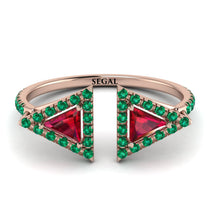 Triangle Ruby Open Ring - Nevaeh No. 26 image 1