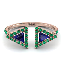 Triangle Sapphire Open Ring - Nevaeh No. 29 image 1
