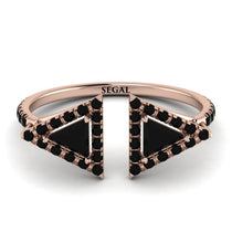 Triangle Black Diamond Open Ring - Nevaeh No. 38 image 1