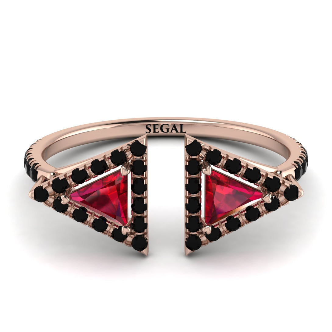 Triangle Ruby Open Ring - Nevaeh No. 41