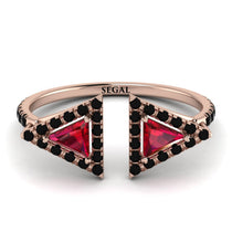 Triangle Ruby Open Ring - Nevaeh No. 41 image 1