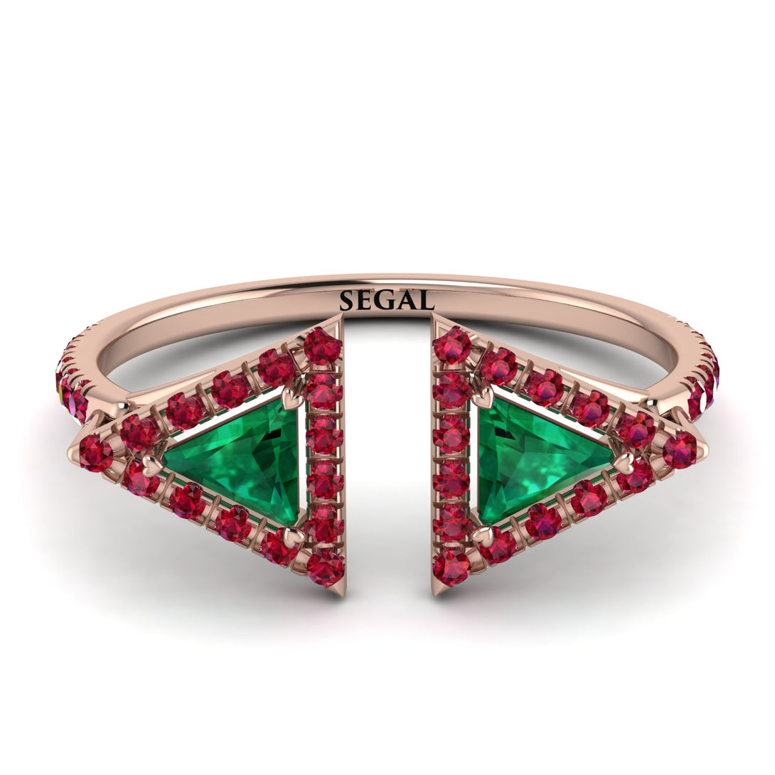 Triangle Emerald Open Ring - Nevaeh No. 50