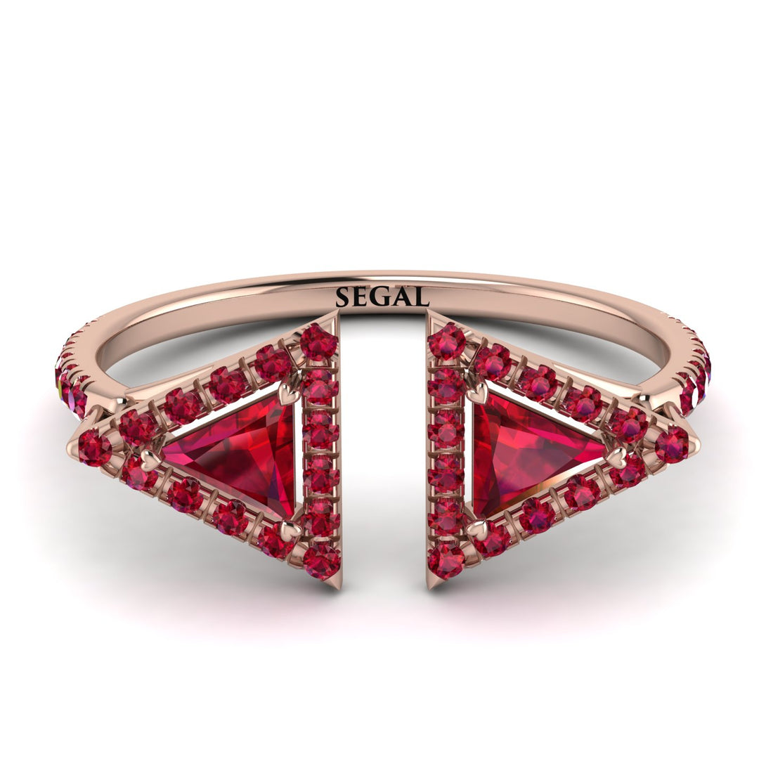 Triangle Ruby Open Ring - Nevaeh No. 56