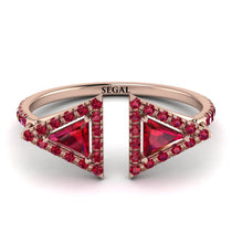 Triangle Ruby Open Ring - Nevaeh No. 56 image 1