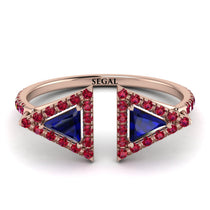 Triangle Sapphire Open Ring - Nevaeh No. 59 image 1