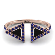 Triangle Black Diamond Open Ring - Nevaeh No. 68 image 1
