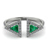 Triangle Emerald Open Ring - Nevaeh No. 6