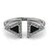 Triangle Black Diamond Open Ring - Nevaeh No. 9 image 1
