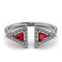 Triangle Ruby Open Ring - Nevaeh No. 12