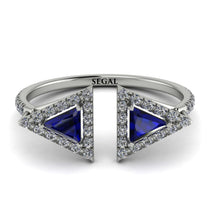 Triangle Sapphire Open Ring - Nevaeh No. 15 image 1