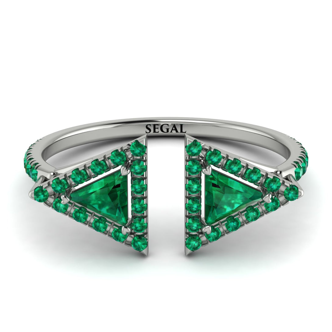 Triangle Emerald Open Ring - Nevaeh No. 21