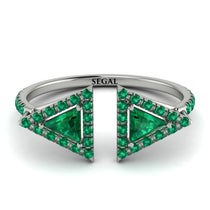 Triangle Emerald Open Ring - Nevaeh No. 21 image 1