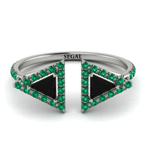 Triangle Black Diamond Open Ring - Nevaeh No. 24 image 1