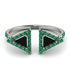 Triangle Black Diamond Open Ring - Nevaeh No. 24 image 1