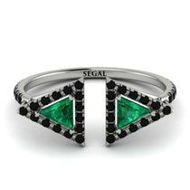 Triangle Emerald Open Ring - Nevaeh No. 36 image 1