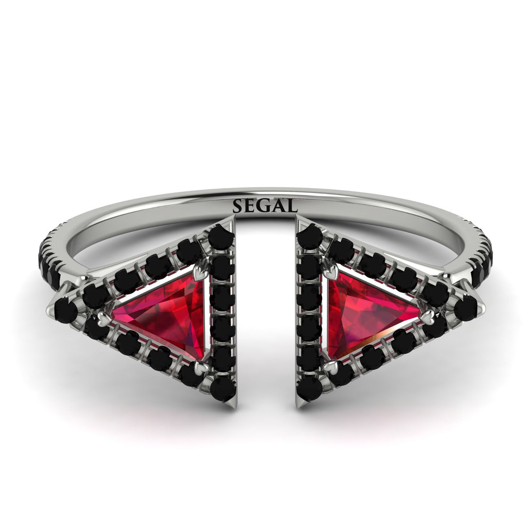 Triangle Ruby Open Ring - Nevaeh No. 42