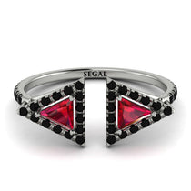 Triangle Ruby Open Ring - Nevaeh No. 42 image 1