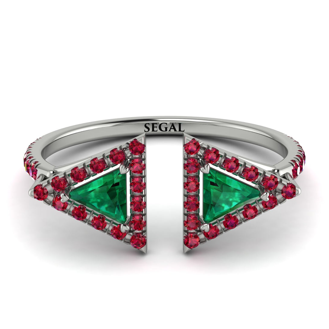 Triangle Emerald Open Ring - Nevaeh No. 51