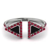 Triangle Black Diamond Open Ring - Nevaeh No. 54 image 1