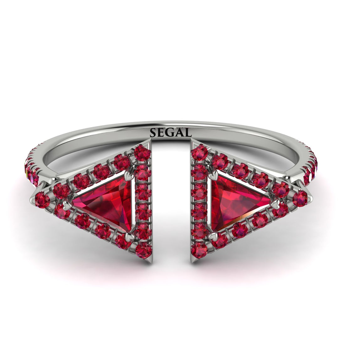 Triangle Ruby Open Ring - Nevaeh No. 57