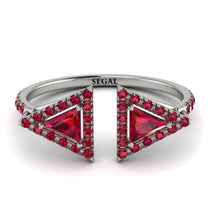 Triangle Ruby Open Ring - Nevaeh No. 57 image 1