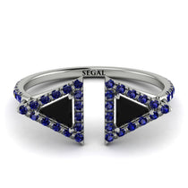 Triangle Black Diamond Open Ring - Nevaeh No. 69 image 1