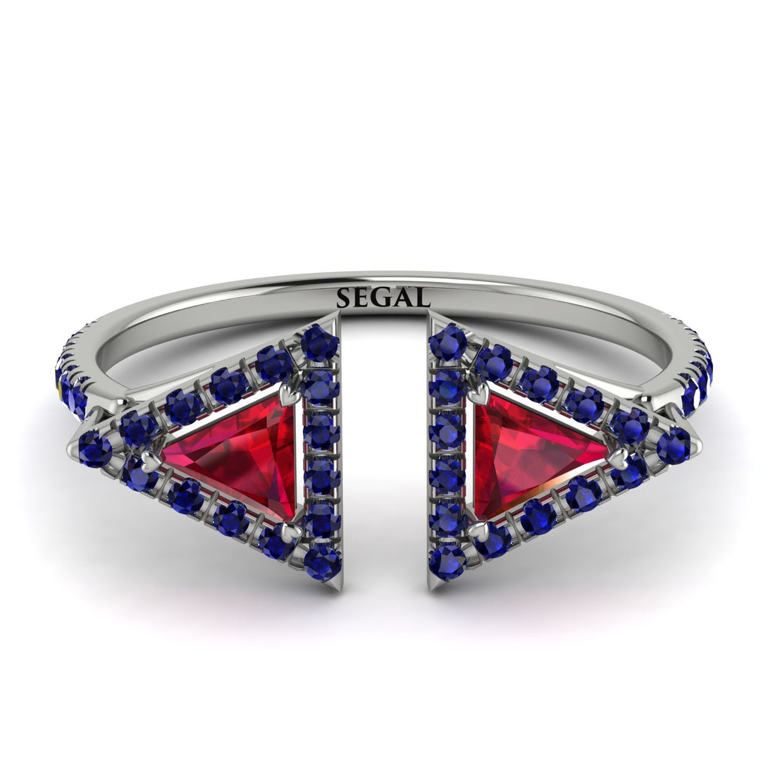 Triangle Ruby Open Ring - Nevaeh No. 72