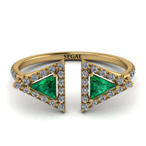Triangle Emerald Open Ring - Nevaeh No. 4 image 1