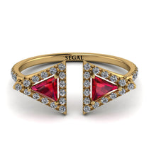 Triangle Ruby Open Ring - Nevaeh No. 10 image 1