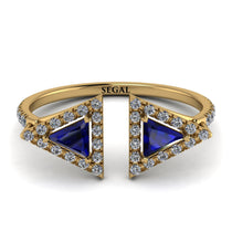 Triangle Sapphire Open Ring - Nevaeh No. 13 image 1