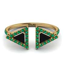 Triangle Black Diamond Open Ring - Nevaeh No. 22 image 1
