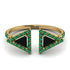 Triangle Black Diamond Open Ring - Nevaeh No. 22